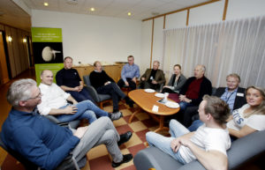 Sofagruppen er et av møtepunktene i industriinkubatoren Proventia. (foto Kristin Svorte)