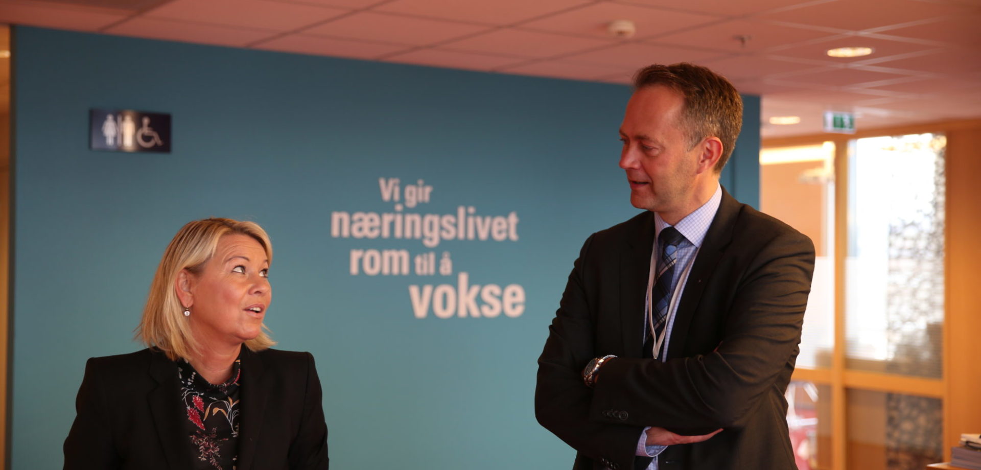 Monica Mæland besøkte Siva i september 2016 for å diskutere utvikling av ny norsk industri (Foto: Siva). 