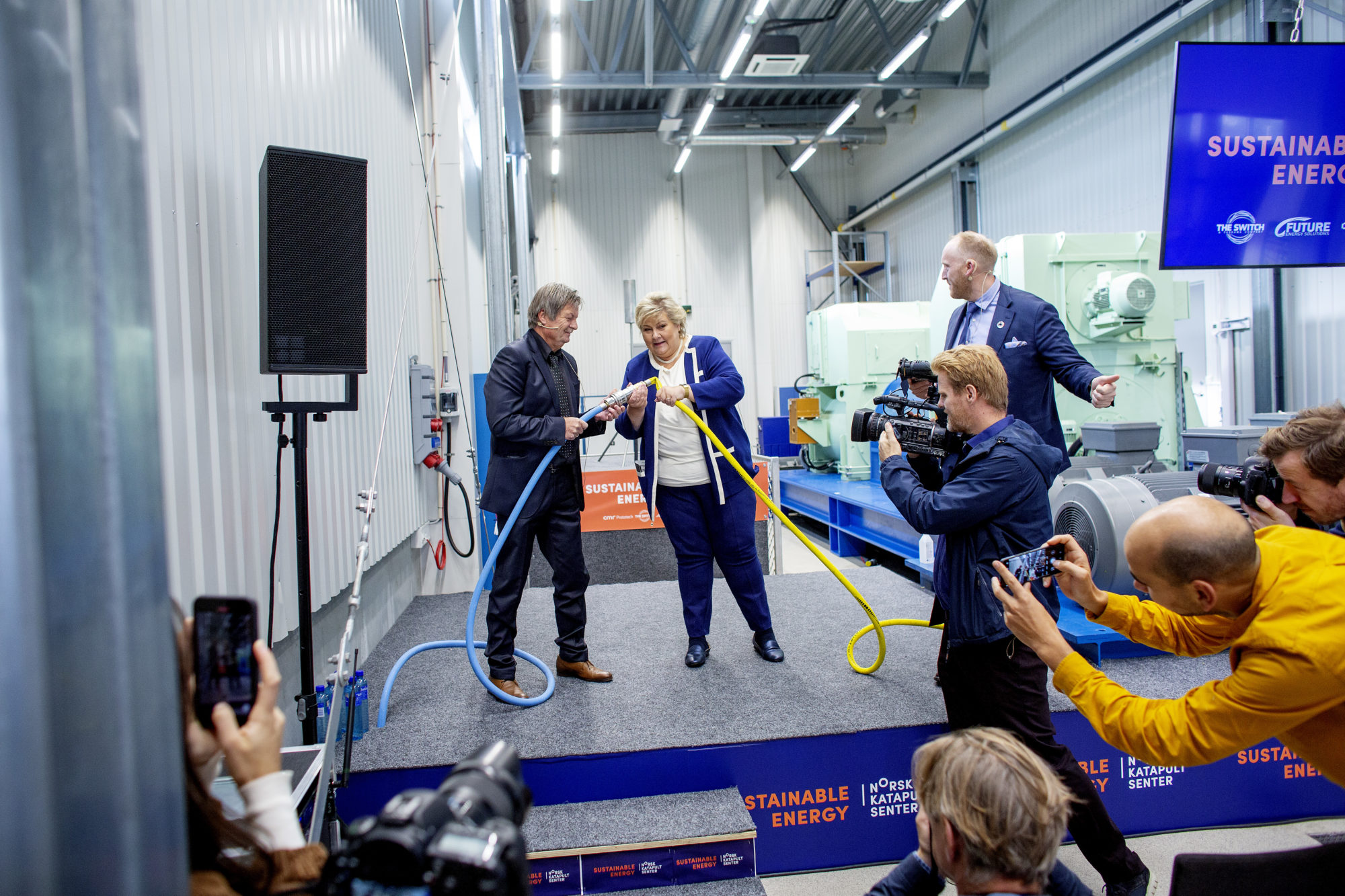 Fra lanseringen av Future Fuel Test Centre. Statsminister Erna Solberg stod for markeringen.