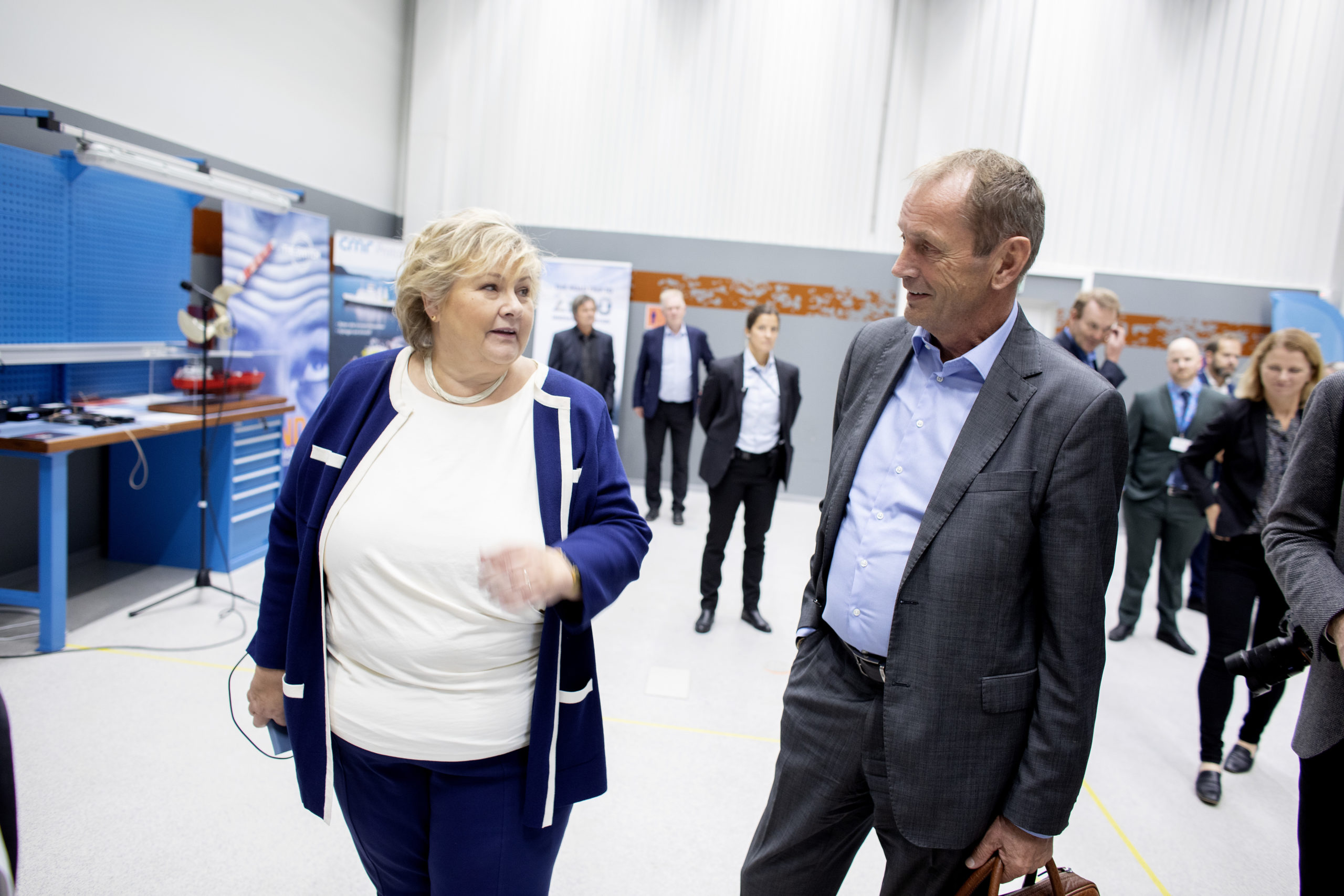 Fra lanseringen av Future Fuel Test Centre. Statsminister Erna Solberg stod for markeringen. Foto: Sustainable Energy katapult-senter